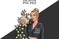 Christmas motivational women png design for T-shirts Product Image 2