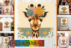 Vibrant TSHIRT Sublimation PNG, Giraffe Product Image 1
