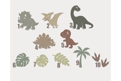 Cute Baby Dinosaur SVG laser cut file, Nursery Wall Art svg Product Image 4