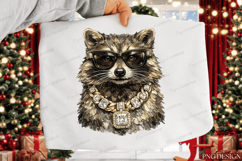 Luxury Raccoon PNG Design | Gangster Raccoon With Sunglasses Product Image 5