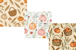 Cottagecore Fall Harvest Seamless Pattern, Digital Paper Product Image 13