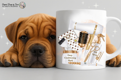 Luxury Hair Salon Sublimation PNG White &amp; Gold Beauty Tools Product Image 3