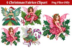 Christmas Fairies Clipart PNG Product Image 1