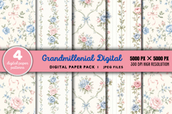 Grandmillennial Digital Paper JPG Product Image 1