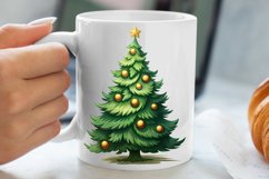 Watercolor Christmas tree clipart, Christmas tree Clipart Product Image 5