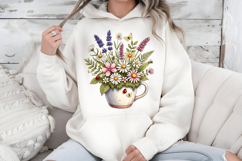 Wildflower Teacup PNG, Botanical Floral Sublimation Design Product Image 5