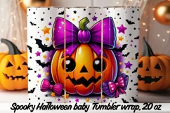 Cute and Spooky Halloween Tumbler wrap PNG, 20 oz. Product Image 3