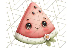 Fruit Doodles Clipart, Cute Cartoon Fruit PNG, Kawaii Food Product Image 5