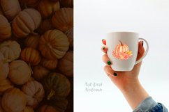 Watercolor Pumpkin Clipart, Fall png pumpkins, Thanksgiving Product Image 4