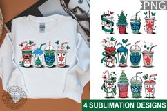 Christmas PNG, Christmas Coffee Sublimation Designs Product Image 1
