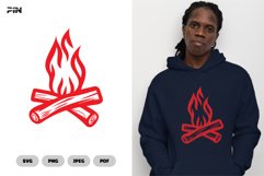 Campfire SVG - Campfire Clipart - Camping SVG Product Image 1