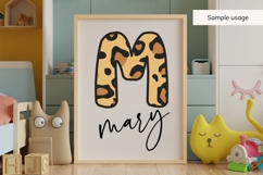 Leopard Print Alphabet SVG Bundle A to Z and 0 to 9 Product Image 5