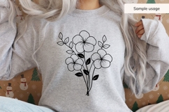 February Birth Flower Bouquet SVG - Violet Product Image 5