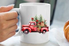 Christmas Cars Watercolor clipart, Christmas Cars Clipart Product Image 5