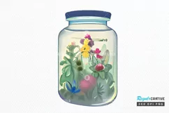 Watercolor Floral Bicycle PNG Clipart Product Image 1