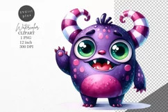 Halloween clipart, Monster clipart, Kids Halloween Product Image 1