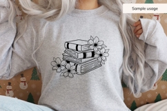 Books And Flowers SVG Product Image 5