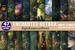 Enchanted Ostara Digital Paper Pack Bundle PNG Product Image 1