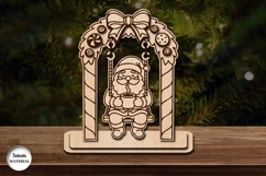Santa Claus on Swing Laser Cut | Glowforge | SVG Product Image 2