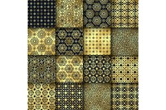 Gold Oriental Backgrounds, Mandala Ornaments Digital Papers Product Image 5