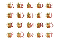 Christmas Alphabet Ornament PNG Boy Reindeer Initial Letter Product Image 4