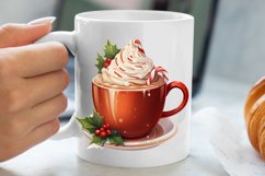 Christmas Cake Clipart, Christmas Cappuccino Clipart Product Image 5