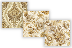 Baroque Toile Digital Paper Pack, Vintage Floral Toile Product Image 5