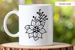 Hand Drawn Poinsettia Branch SVG Product Image 5