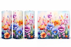 Flowers Tumbler. Wildflowers Tumbler Sublimation Product Image 2