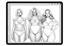38 Procreate Plus Size Women Stamp Brushes Product Image 2
