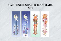 Cat Pencil Shaped Bookmark Set,Cute Pastel Stationery Gift Product Image 5