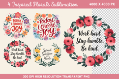 Inspired Florals Sublimation PNG Product Image 1