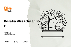 Rosalia Wreaths Split Monogram Product Image 1