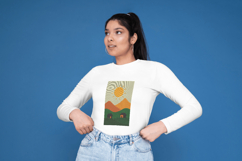 Minimalist Sunrise Hillside Pillow Design Product Image 5