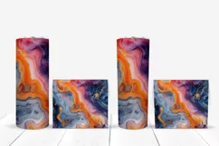 Marble Tumbler Sublimation Designs, Colorful Tumbler Wrap Product Image 5