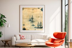 Vintage Floral Maps Seamless Patterns Backgrounds, Product Image 6