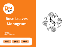 Rose Leaves Monogram Product Image 1