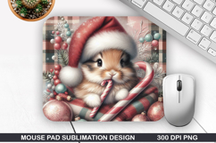 Cat Mouse Pad Sublimation, Christmas Mouse Pad PNG Product Image 1
