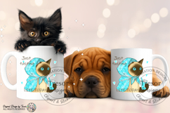 Funny Siamese Cat PNG Just Tasting Coffee Design Sublimation Product Image 6