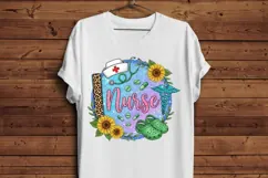Nurse PNG with Sunflower, Nurse Galaxy Sublimation Design Product Image 5