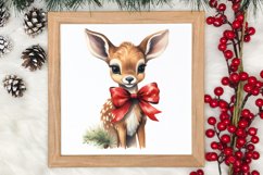 Watercolor Christmas Deer Sublimation Bundle, Christmas Deer Product Image 4