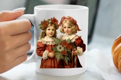 Vintage Christmas Clipart, Vintage Christmas Clipart Product Image 5