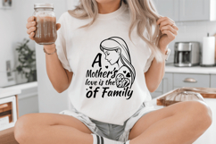 A mothers love is the heart of a family Family Quotes SVG Product Image 5
