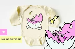 Baby Dinosaur SVG - Dinosaur PNG, Cute Dinosaur Svg Product Image 5