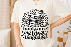 Books Are My Love Language Svg, Book Lover Svg. Product Image 6