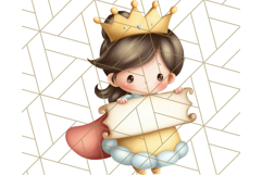 Princess Clipart PNG, Cute Royal Girl Clip Art Product Image 5