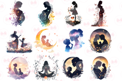 Mothers Day Silhouette Clipart - 27 Png Bundle Product Image 2