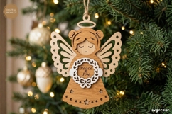 Nativity Angel Ornament Laser Cut | Glowforge | SVG Product Image 1