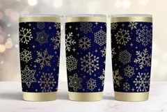 20oz Tumbler laser svg wrap| Christmas Snowflake pattern Product Image 3