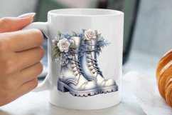 Cute Silver Christmas Watercolor Clipart, Christmas SVG Product Image 5